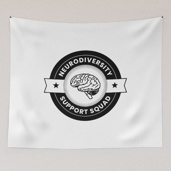 Item preview, neurodiversity support squad 01 - black designed and sold by missninjacookie.