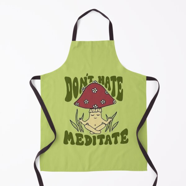 Item preview, dont hate meditate mushroom tales cute minimal illustration  designed and sold by Anavrisss.