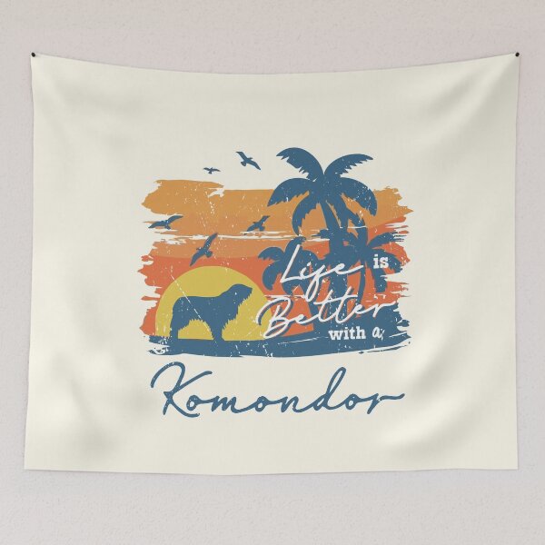 Item preview, Life is Better With Komondor Beach Sunset Retro Vintage designed and sold by rafaeltto.