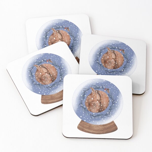 Item preview, Snow Globe Winter Animals Squirrel designed and sold by TasimaDesign.