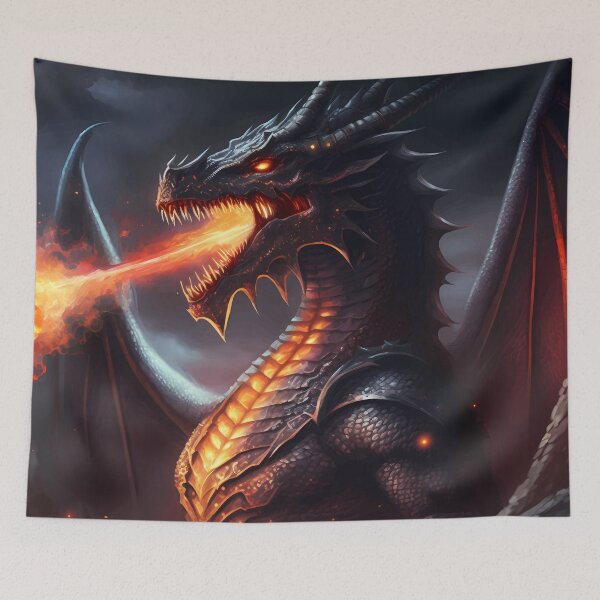 Item preview, Dark Fantasy fire breathing dragon version 2 designed and sold by PM-Artistic.