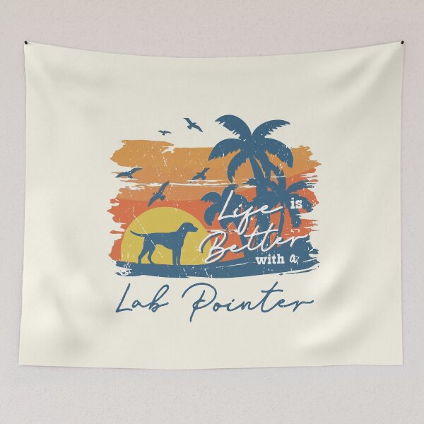 Item preview, Life is Better With Lab Pointer Beach Sunset Retro Vintage designed and sold by rafaeltto.