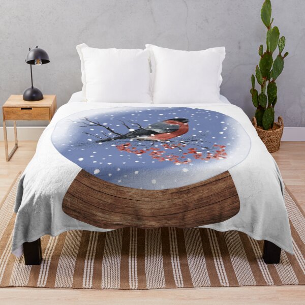Aperçu de l'œuvre Boule à neige Oiseaux d'hiver 2 créée et vendue par TasimaDesign.