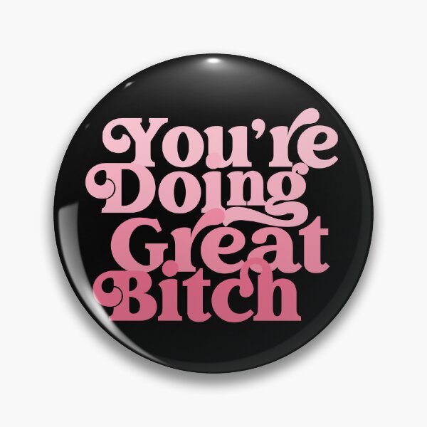 Artikelvorschau, Du machst das großartig, Bitch Sweet Pastel Pink Retro Bold Swash Typography Quote entworfen und verkauft von Cawaiico.