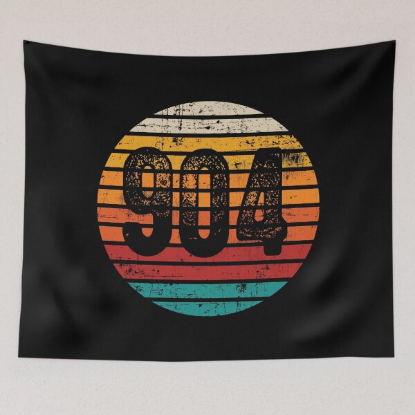 Item preview, Distressed Vintage Sunset 904 Area Code designed and sold by Gold Wings Tees.