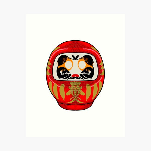 Japanese Daruma Doll Art Print