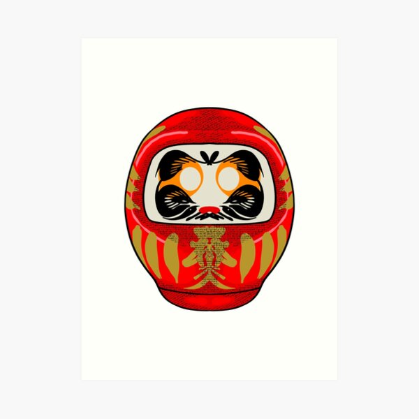 Japanese Traditional Daruma Doll  Art Board Print for Sale by quackynaut