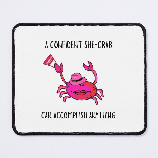 Item preview, CONFIDENT SHE-CRAB FUNNY PINK HAT HANDBAG CRAB designed and sold by EllieMonroe.