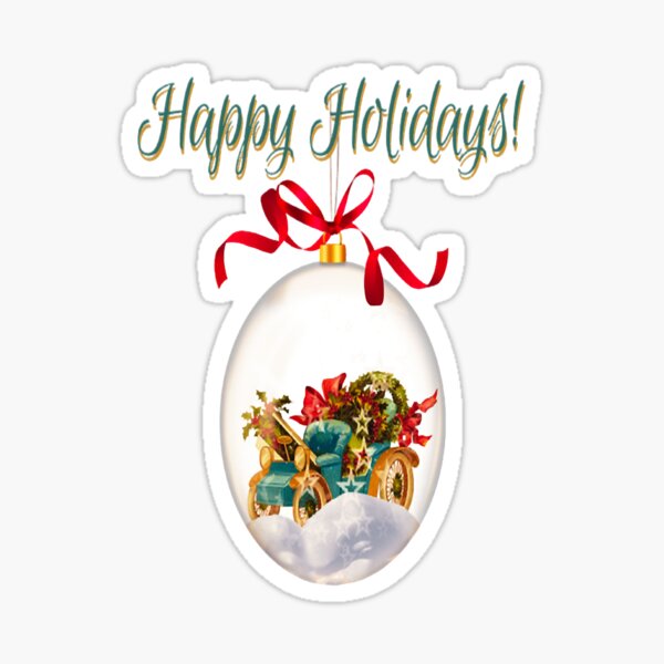 Happy Holidays sticker Sticker for Sale by 111asma