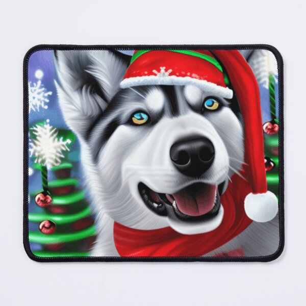 Item preview, A Very Merry Husky Christmas, Dog Art, Ai Art, Husky designed and sold by ksan30.