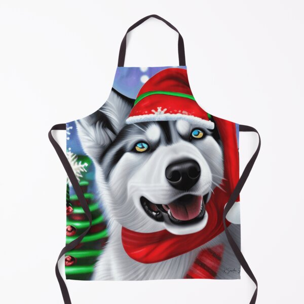 Item preview, A Very Merry Husky Christmas, Dog Art, Ai Art, Husky designed and sold by ksan30.