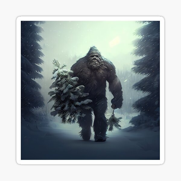Aperçu de l'œuvre Un Noël Bigfoot ! créée et vendue par CosmicScare10.