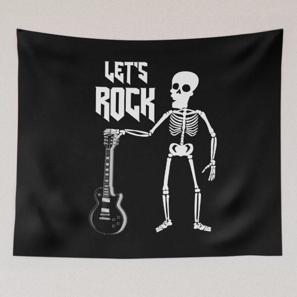 Item preview, Horror Punk Rock Skeleton Let's Rock  designed and sold by MyFreakyWorld.