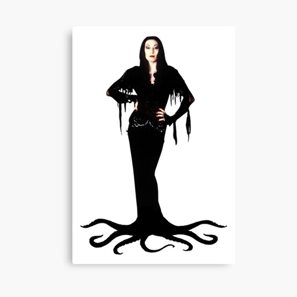 Morticia Addams Anjelica Huston Tentacle Dress Digital Art Canvas Print For Sale By Gogmagosh 0935