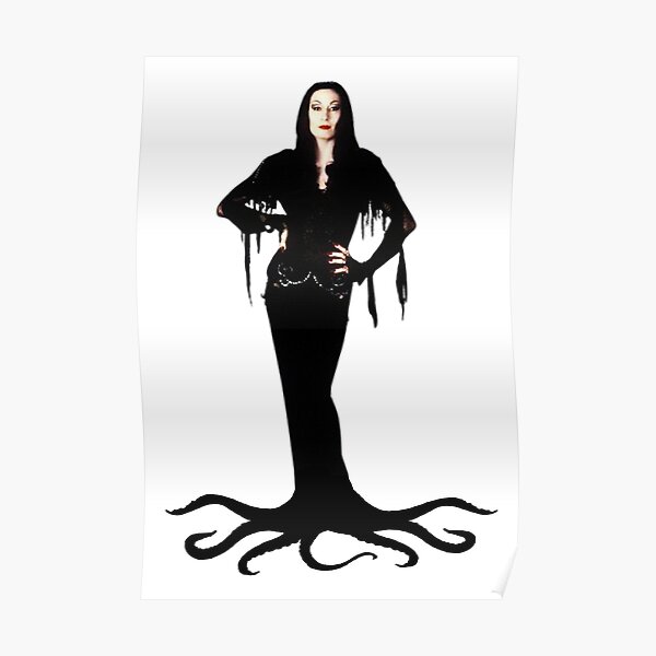 Morticia Addams Anjelica Huston Tentacle Dress Digital Art Poster For Sale By Gogmagosh 9224