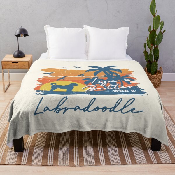 Item preview, Life is Better With Labradoodle Beach Sunset Retro Vintage designed and sold by rafaeltto.
