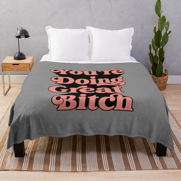 Item preview, You Are Doing Great Bitch Pink Retro 3D Bold Swash Typography Quote 2 designed and sold by Cawaiico.