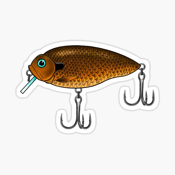Crankbait Fishing Lure for Bass Fisherman and Bait Makers Sticker for Sale  by TreysArt