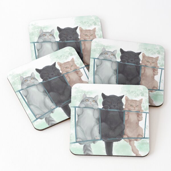 Item preview, cat threesome designed and sold by Drawabook.
