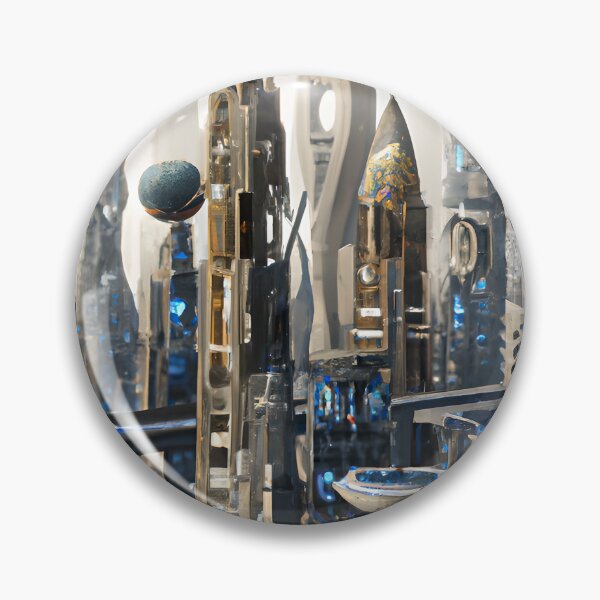 Item preview, Day View Of Cyberpunk City - Main Corridor Upper Level designed and sold by Chubuter.