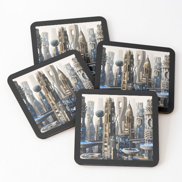 Item preview, Day View Of Cyberpunk City - Main Corridor Upper Level designed and sold by Chubuter.