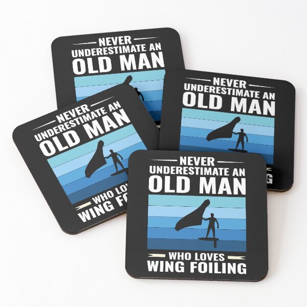 Item preview, Old Man Wing Foiling Surfing Dad Grandpa Fathers day designed and sold by CuteDesigns1.