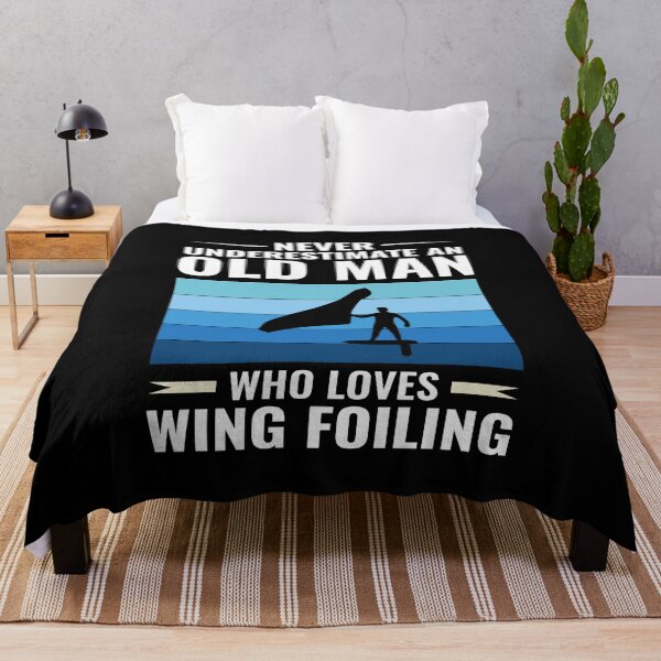 Item preview, Old Man Wing Foiling Surfing Dad Grandpa Fathers day designed and sold by CuteDesigns1.