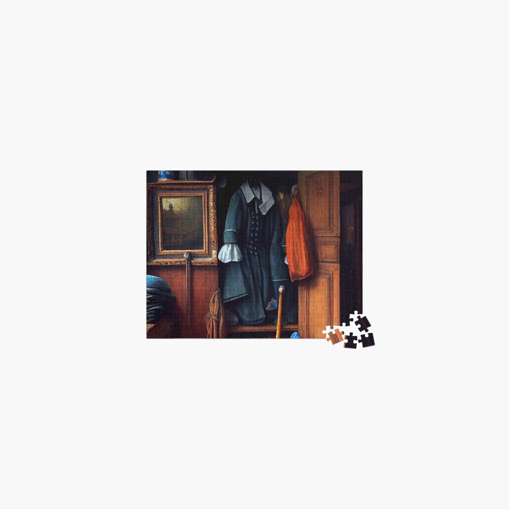 Vista previa del artículo con la obra «Puzzle», diseñado y vendido por CodeAndColors.