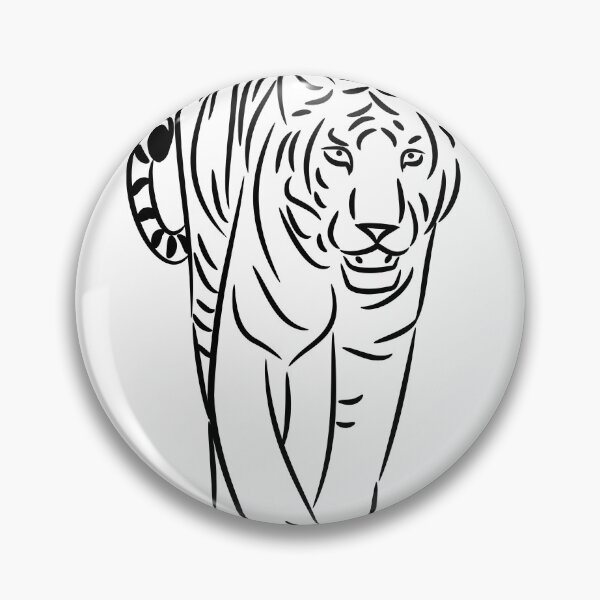 Artikelvorschau, Tiger stehende Strichzeichnungen entworfen und verkauft von artOselect.