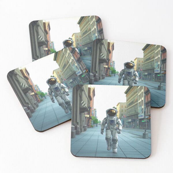 Item preview, 3d astronaut walking walking through the city designed and sold by ramazis.