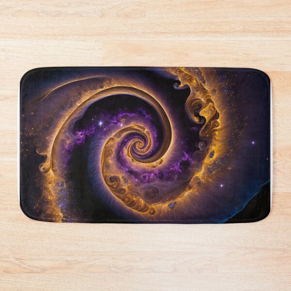 Item preview, Purple and gold nebula - spiral galaxy  designed and sold by CreativeHabbit.