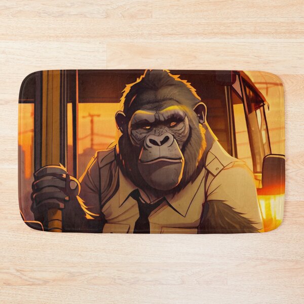 Item preview, Handsome Gorilla Bus Driver Just Doing His Job Digital Painting designed and sold by CodeAndColors.