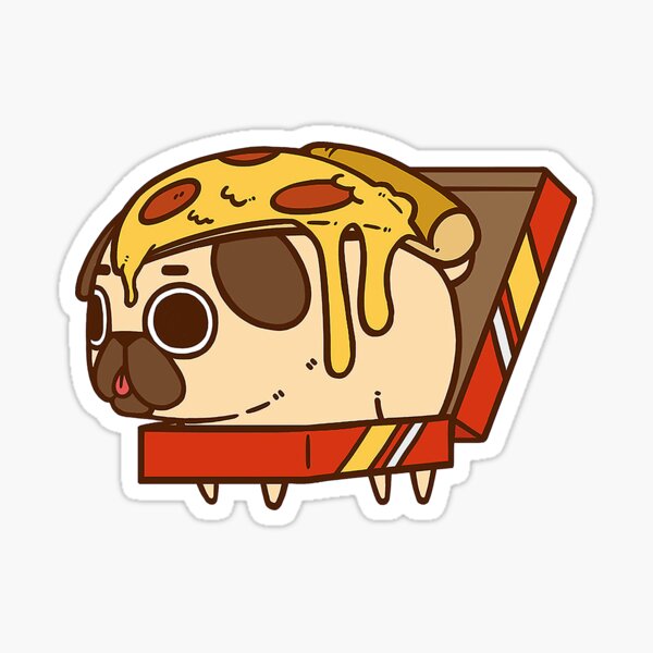Pizza Pug Sticker