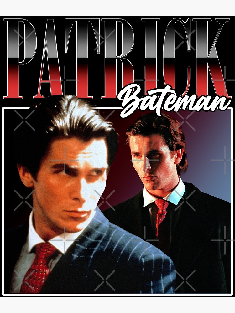 Patrick Bateman In American Psycho Christian Bale Retro Style Art