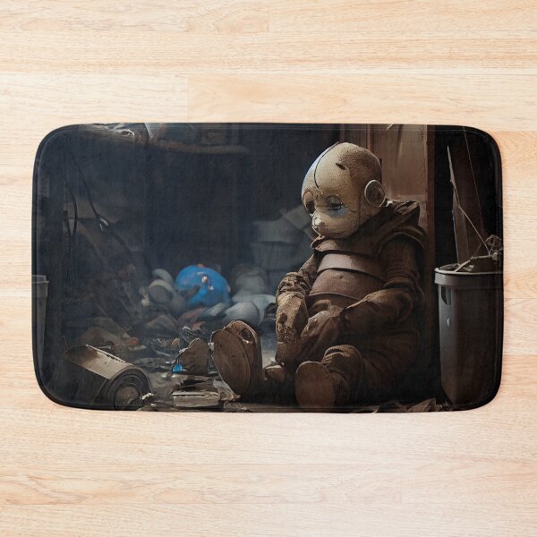 Item preview, Sad Robot Doll in a Cluttered Room Digital Painting designed and sold by CodeAndColors.