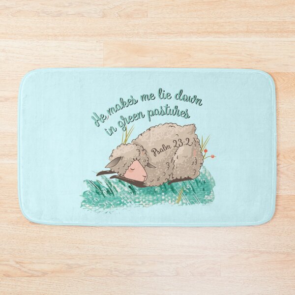 Item preview, He Makes Me Lie Down In Green Pastures Psalm 23 Verse 2  | Bible Art | Scriptures | Christian Typography | Gospel |  designed and sold by MJDezigns.