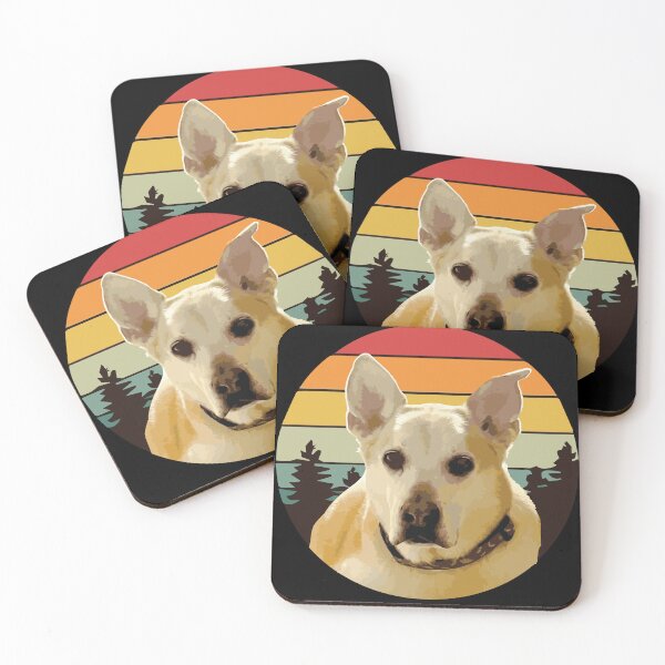 Item preview, DOG FACE SHIBA MIX DOG FOREST RETRO PINES SUNSET GIFT designed and sold by cowtownCOWBOY.