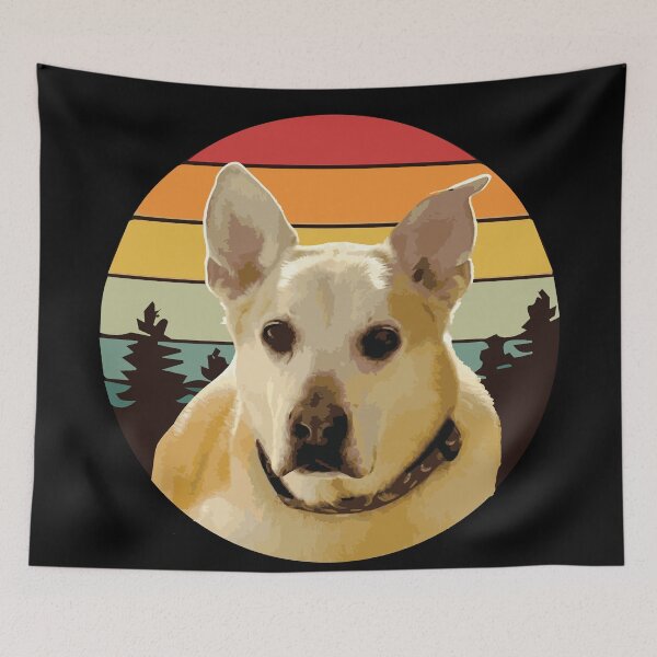 Item preview, DOG FACE SHIBA MIX DOG FOREST RETRO PINES SUNSET GIFT designed and sold by cowtownCOWBOY.