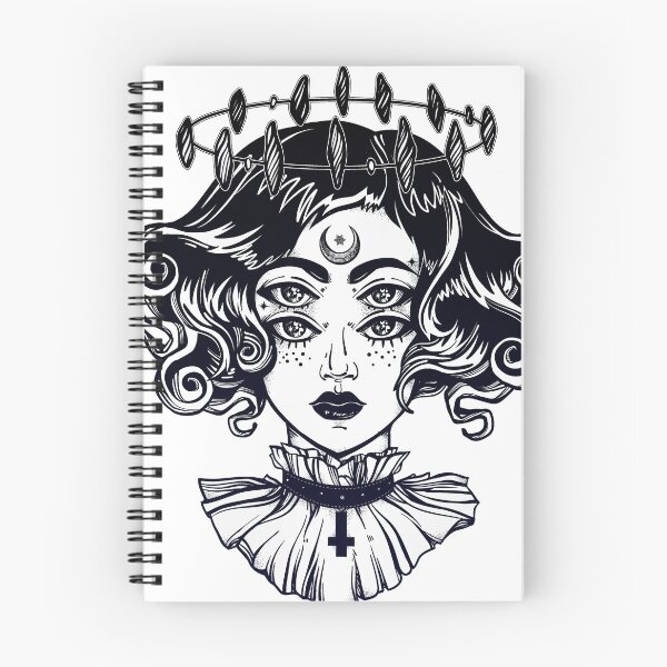 Item preview, Witch with Four Eyes and Halo of Crystals designed and sold by Magnetic Pajama.