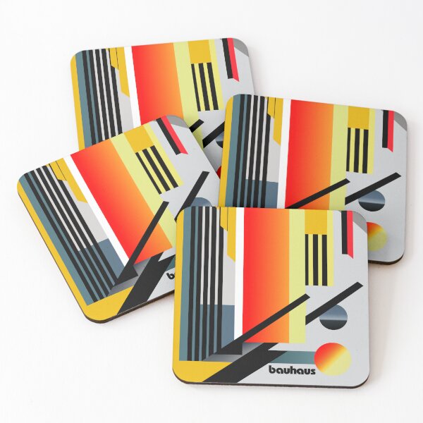 Item preview, Bauhaus yellow and red artwork designed and sold by KOTOdesign.