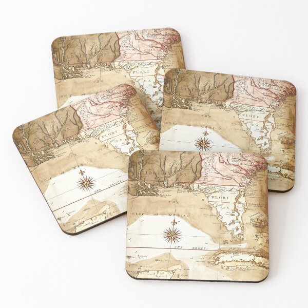 Item preview, Vintage Map of North Carolina, Florida & Louisiana Coast designed and sold by wildtribe.