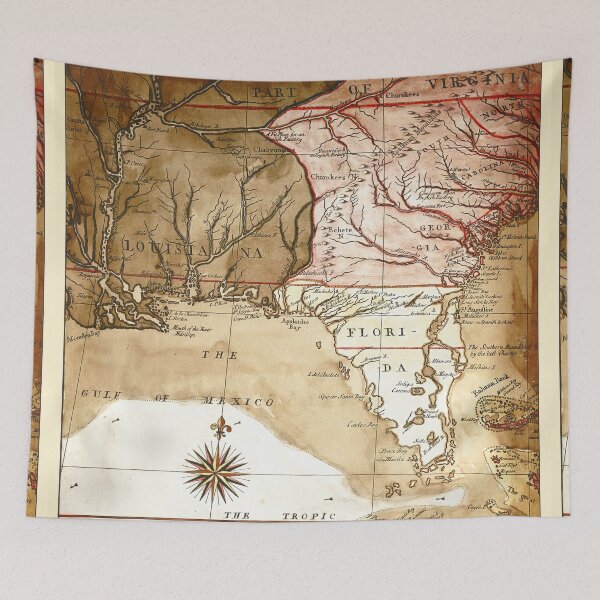 Item preview, Vintage Map of North Carolina, Florida & Louisiana Coast designed and sold by wildtribe.