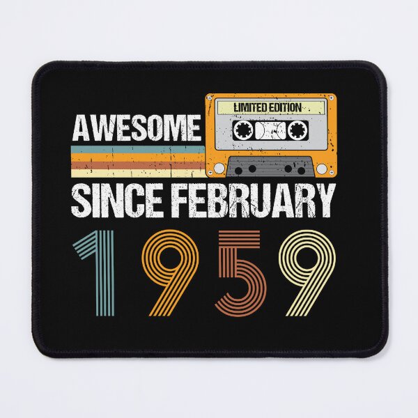 Item preview, Awesome Since February 1959 | 64th Birthday Gifts | 64 Years Old Gifts designed and sold by AMINE  ★★★★★.
