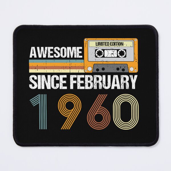 Item preview, Awesome Since February 1960 | 63th Birthday Gifts | 63 Years Old Gifts designed and sold by AMINE ★★★★★.
