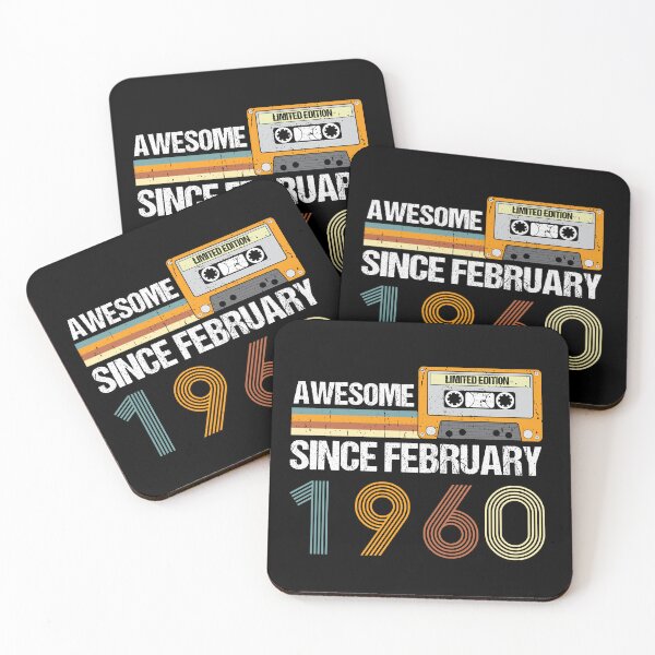 Item preview, Awesome Since February 1960 | 63th Birthday Gifts | 63 Years Old Gifts designed and sold by AMINE  ★★★★★.