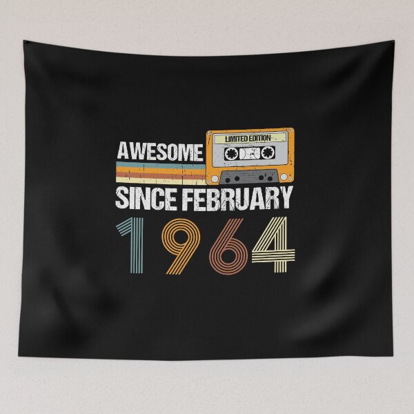 Item preview, Awesome Since February 1964 | 59th Birthday Gifts | 59 Years Old Gifts designed and sold by AMINE  ★★★★★.
