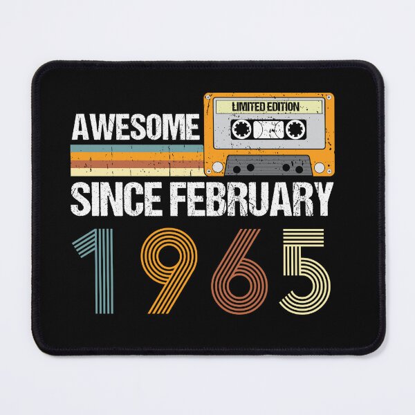 Item preview, Awesome Since February 1965 | 58th Birthday Gifts | 58 Years Old Gifts designed and sold by AMINE ★★★★★.