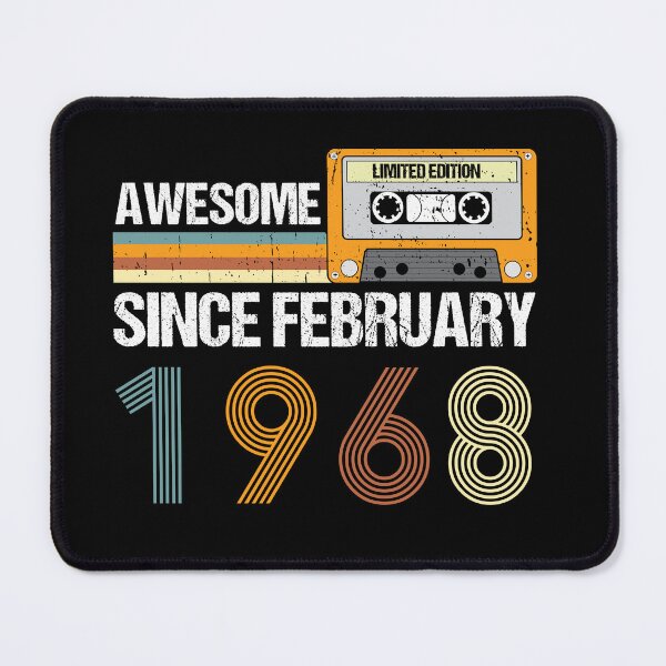 Item preview, Awesome Since February 1968 | 55th Birthday Gifts | 55 Years Old Gifts designed and sold by AMINE ★★★★★.