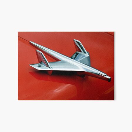 1955 Chevy Belair Hood Ornament Art Board Print