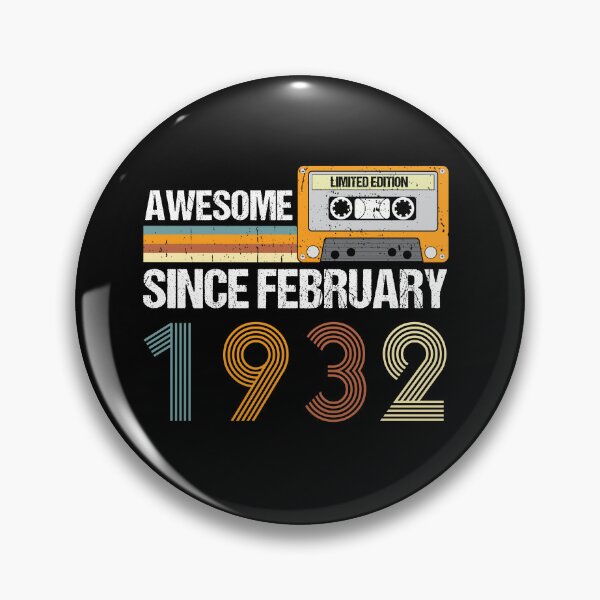 Item preview, Awesome Since February 1932 | 91th Birthday Gifts | 91 Years Old Gifts designed and sold by AMINE  ★★★★★.